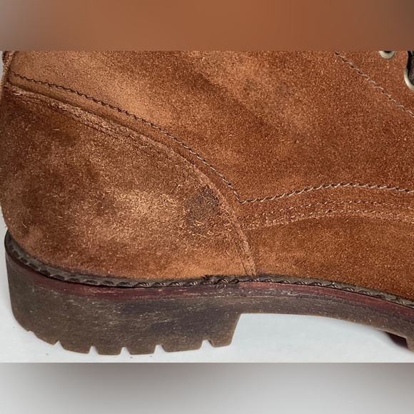 Frye Will Suede Lug Boots 11 M USA Made Rough Out - Picture 15 of 16